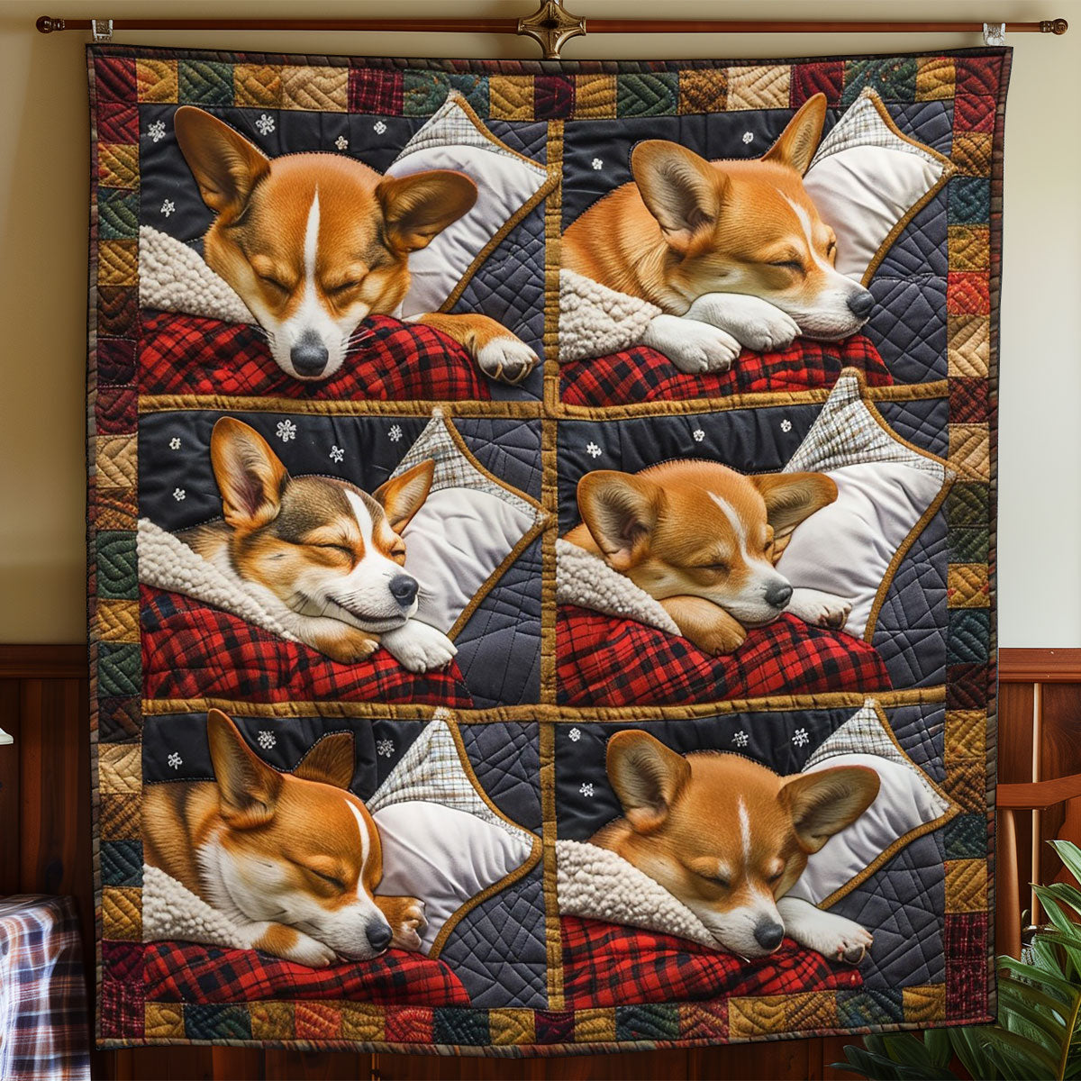 Corgi Dogs Warm WO2808043CL Quilt