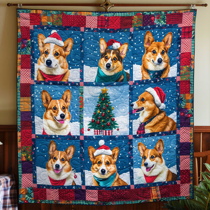 Corgi Dogs With Christmas WO2808012CL Quilt