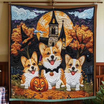 Corgi Pumpkin Boo XR3008020CL Quilt