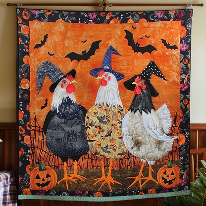 Creepy Chickens XR2908010CL Quilt