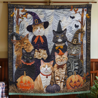 Cute Cats And Hat Witch XR0409027CL Quilt