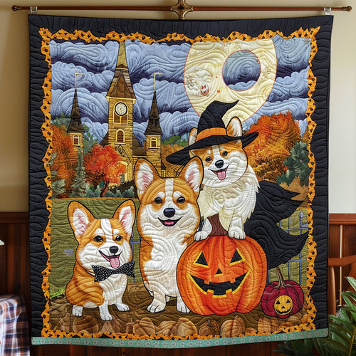 Cute Corgi Witch XR3008021CL Quilt