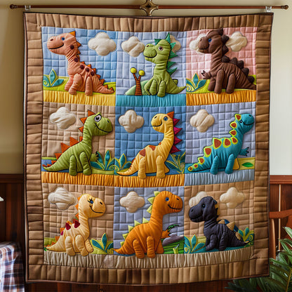 Dinosaurs Colorful WO2308047CL Quilt