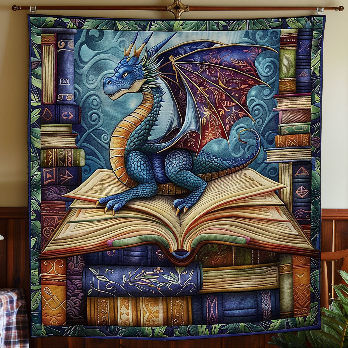 Dragon And Book WO2808047CL Quilt