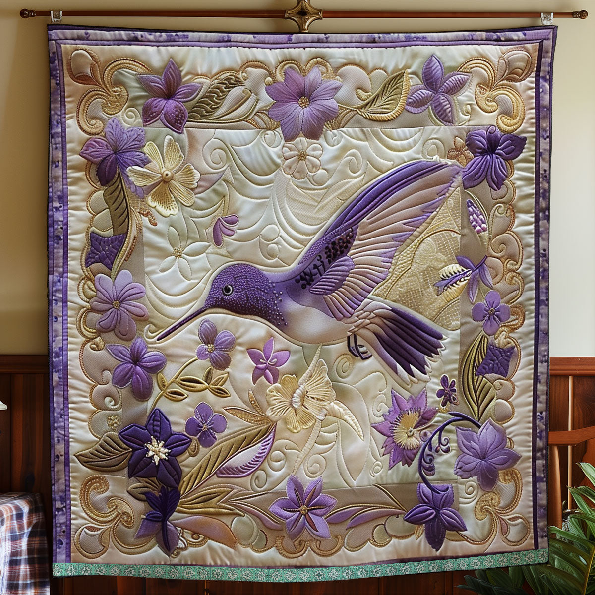 Elegant Hummingbird XR0509001CL Quilt