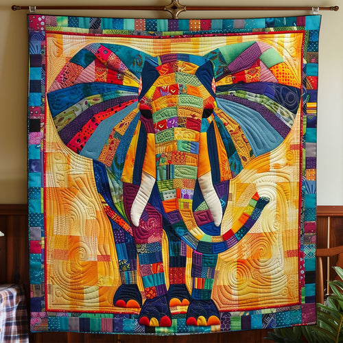 Elephant Colorful WO2708009CL Quilt