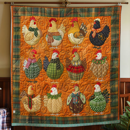 Farmyard Chickens XR0409021CL Quilt