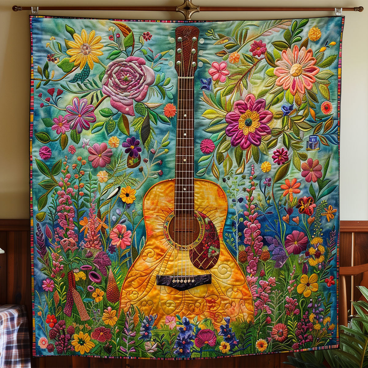 Florals And Music WO2208034CL Quilt