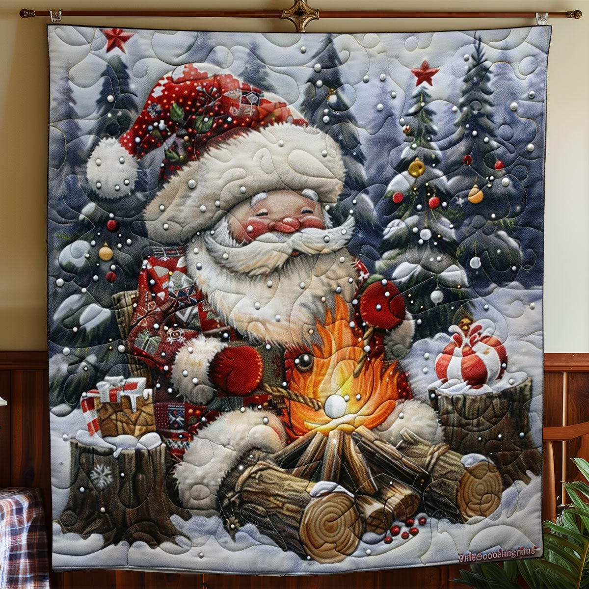 Gnomes By The Fire WO2908031CL Quilt