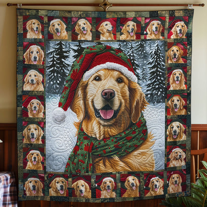 Golden Retriever With Christmas WO2608023CL Quilt