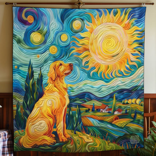 Golden Retriever With Sunshine WO2008019CL Quilt