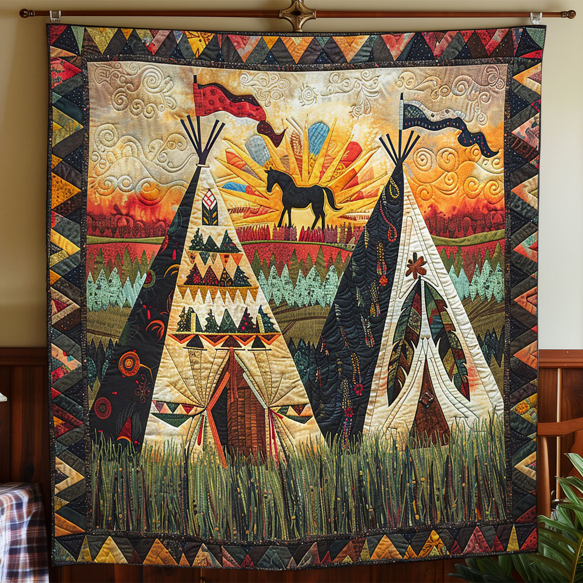 Horse And Tents WO2608015CL Quilt