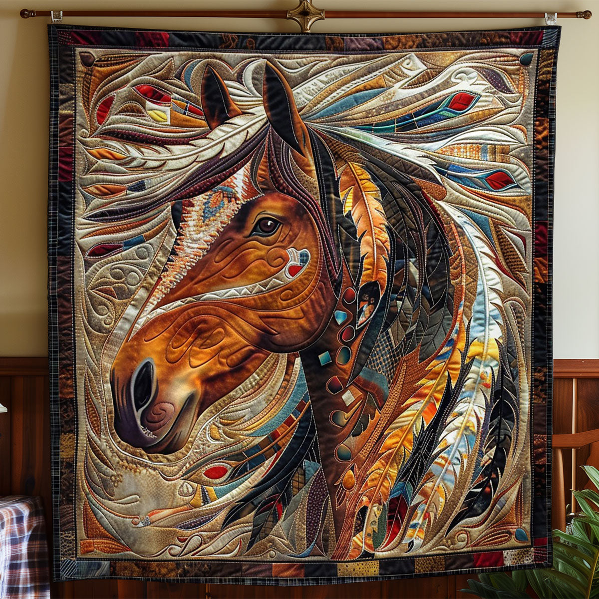 Horse Native WO2608004CL Quilt