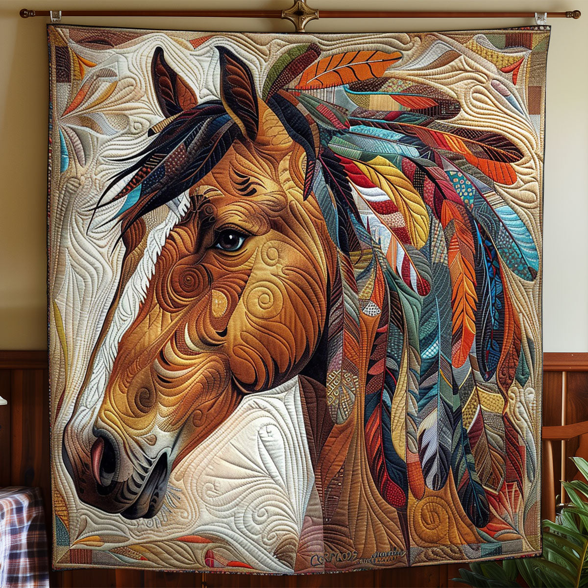 Horse Native WO2608005CL Quilt