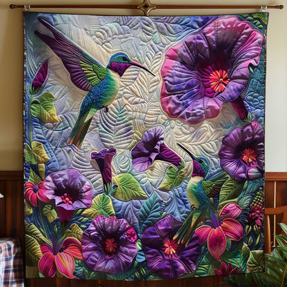 Hummingbirds And Convolvulus Flowers WO2608034CL Quilt