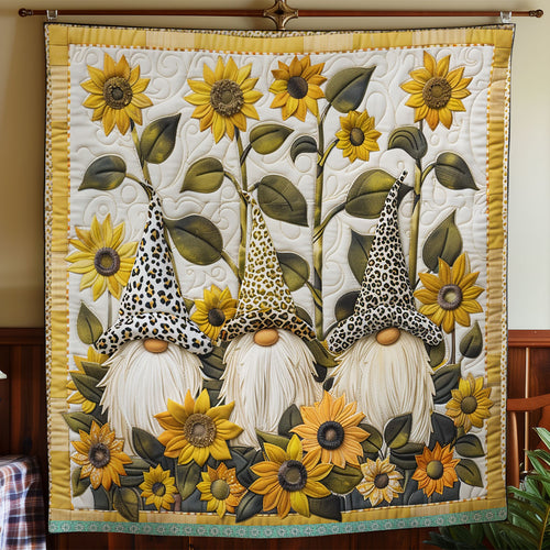 Leopard Sunflower Gnomes XR2808021CL Quilt