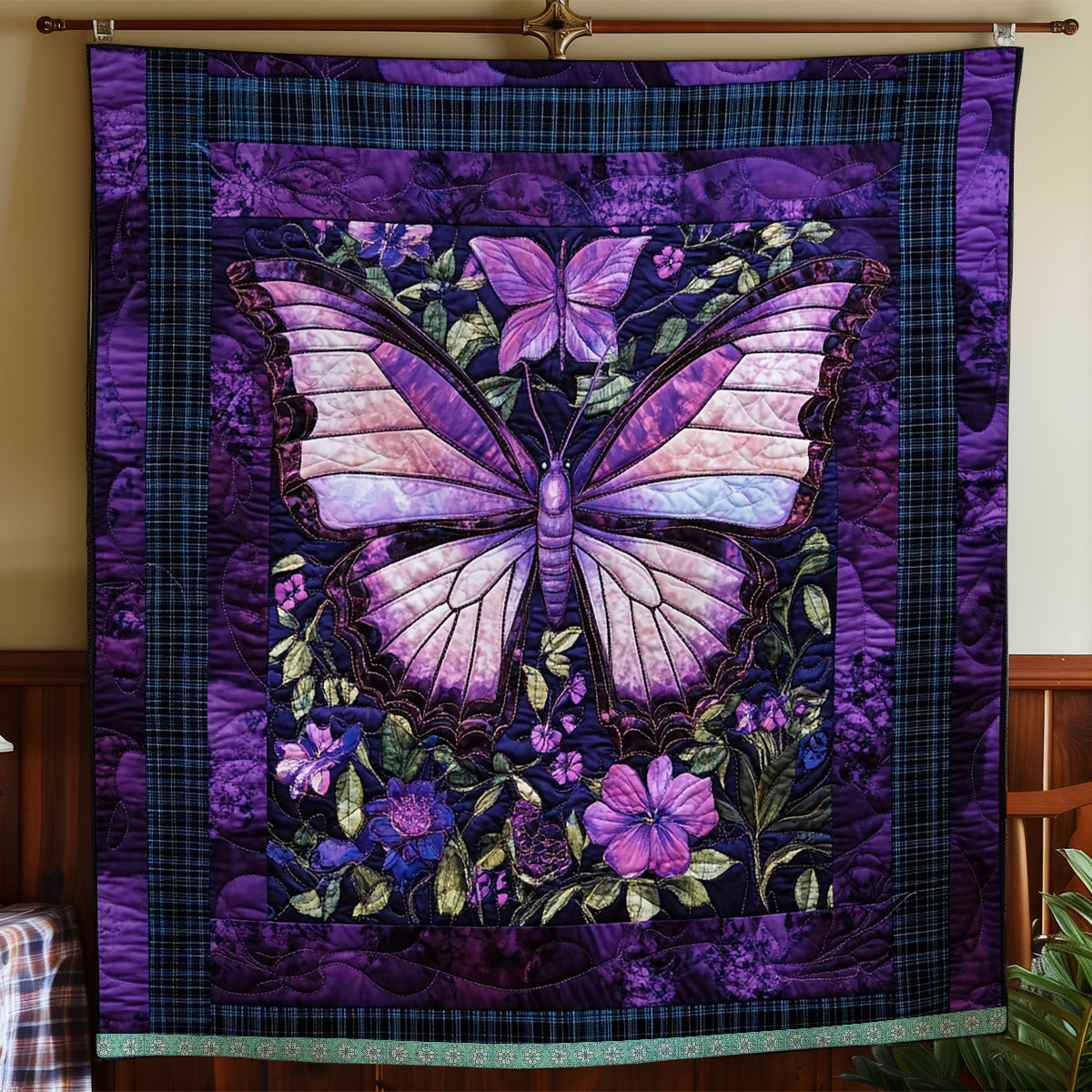 Majestic Purple Butterfly XR1009041CL Quilt