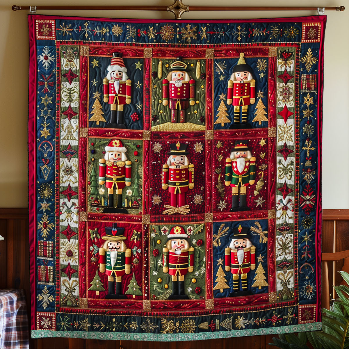 Nutcracker In Christmas Night XR3008013CL Quilt