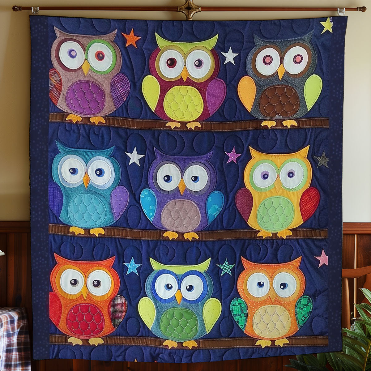 Owls At The Night WO2308030CL Quilt