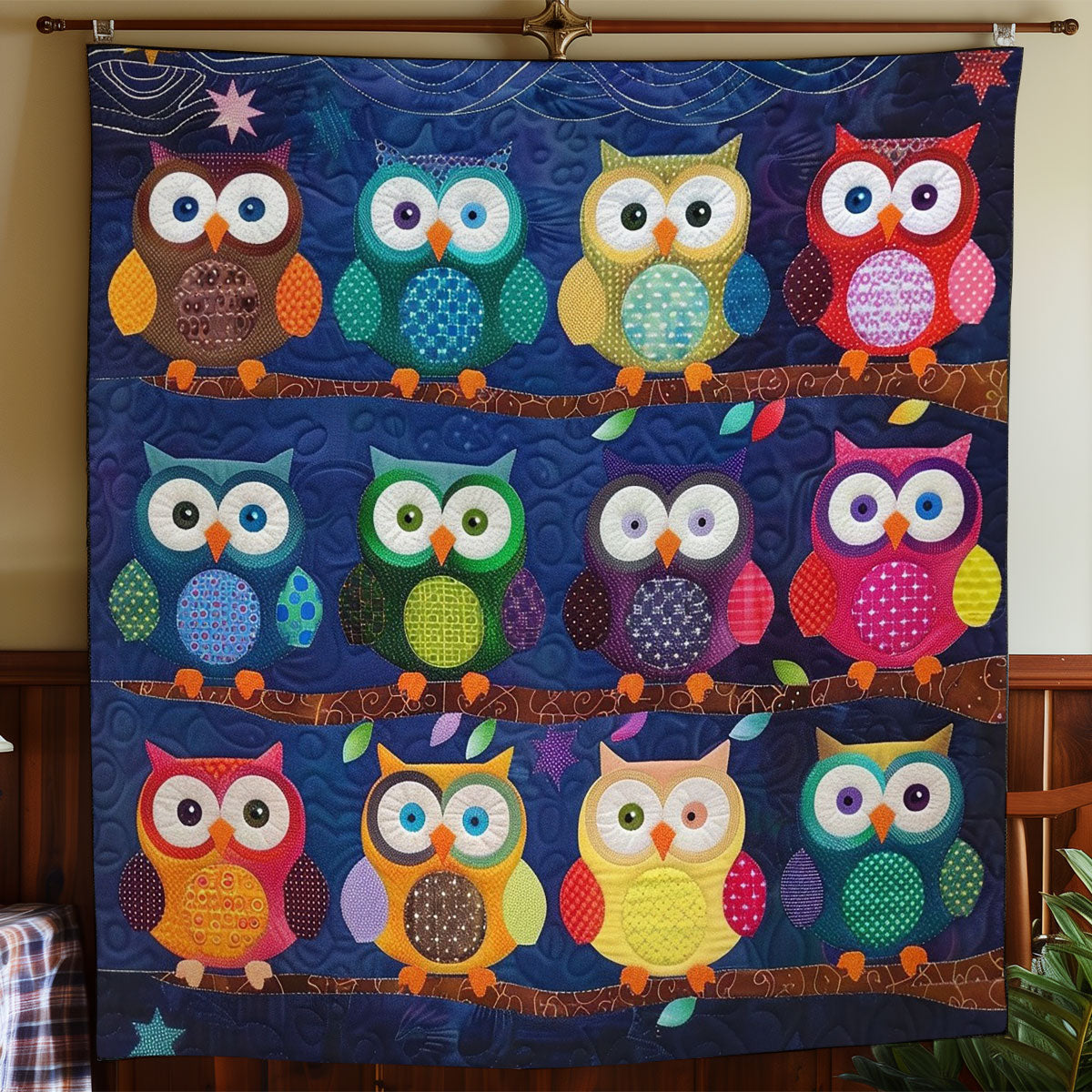 Owls On The Bough WO2308031CL Quilt