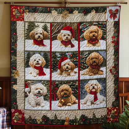 Poodle And Christmas WO2708023CL Quilt