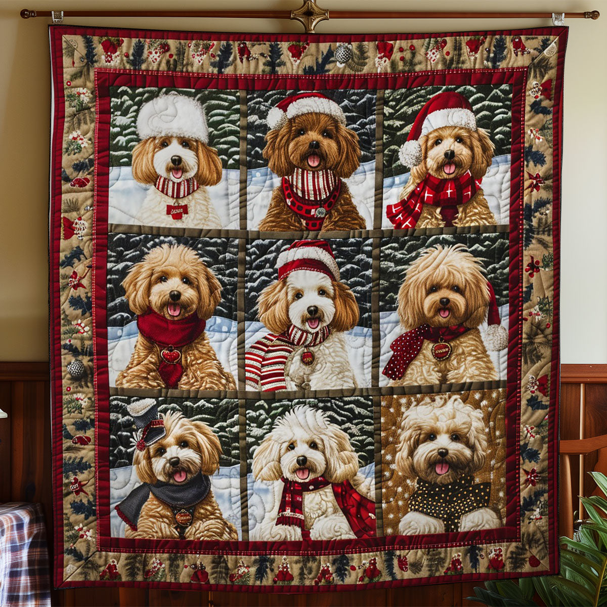 Poodle And Snow WO2708024CL Quilt