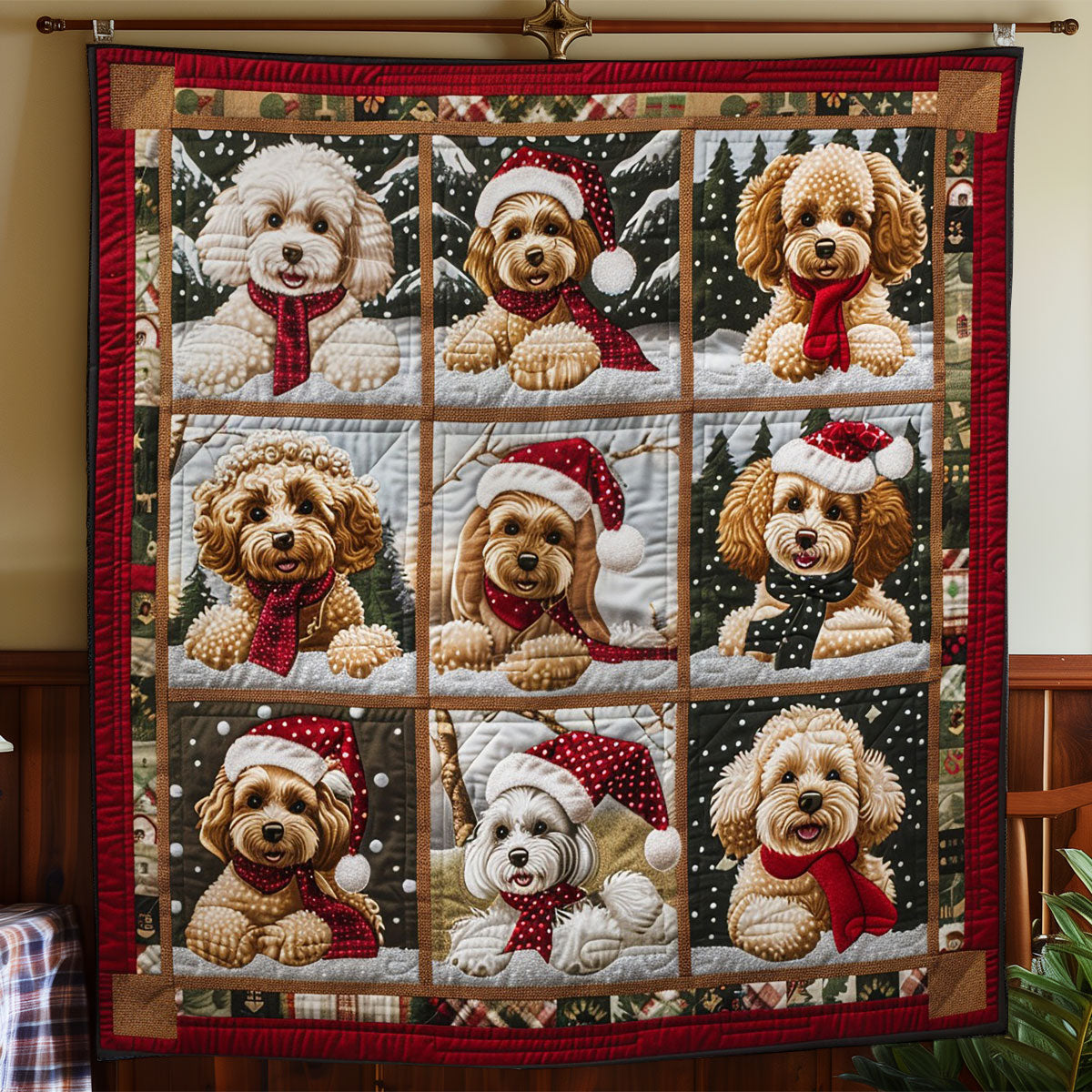 Poodle And Snow WO2708025CL Quilt