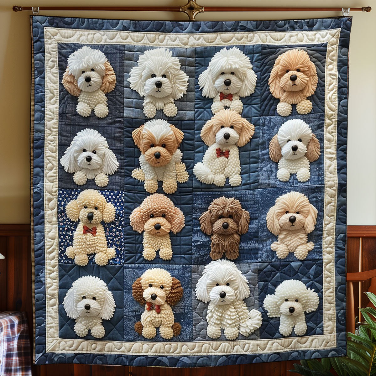 Poodle Dogs WO2308029CL Quilt