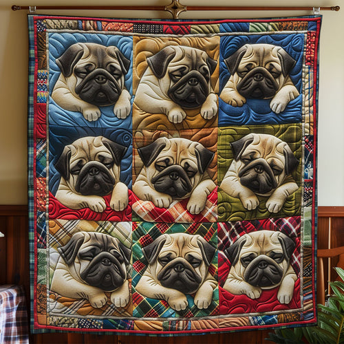Pug Dogs WO2908042CL Quilt