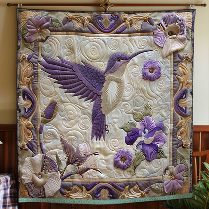 Purple Hummingbird Elegance XR0509002CL Quilt