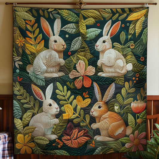 Rabbits In The Bushes WO3008039CL Quilt