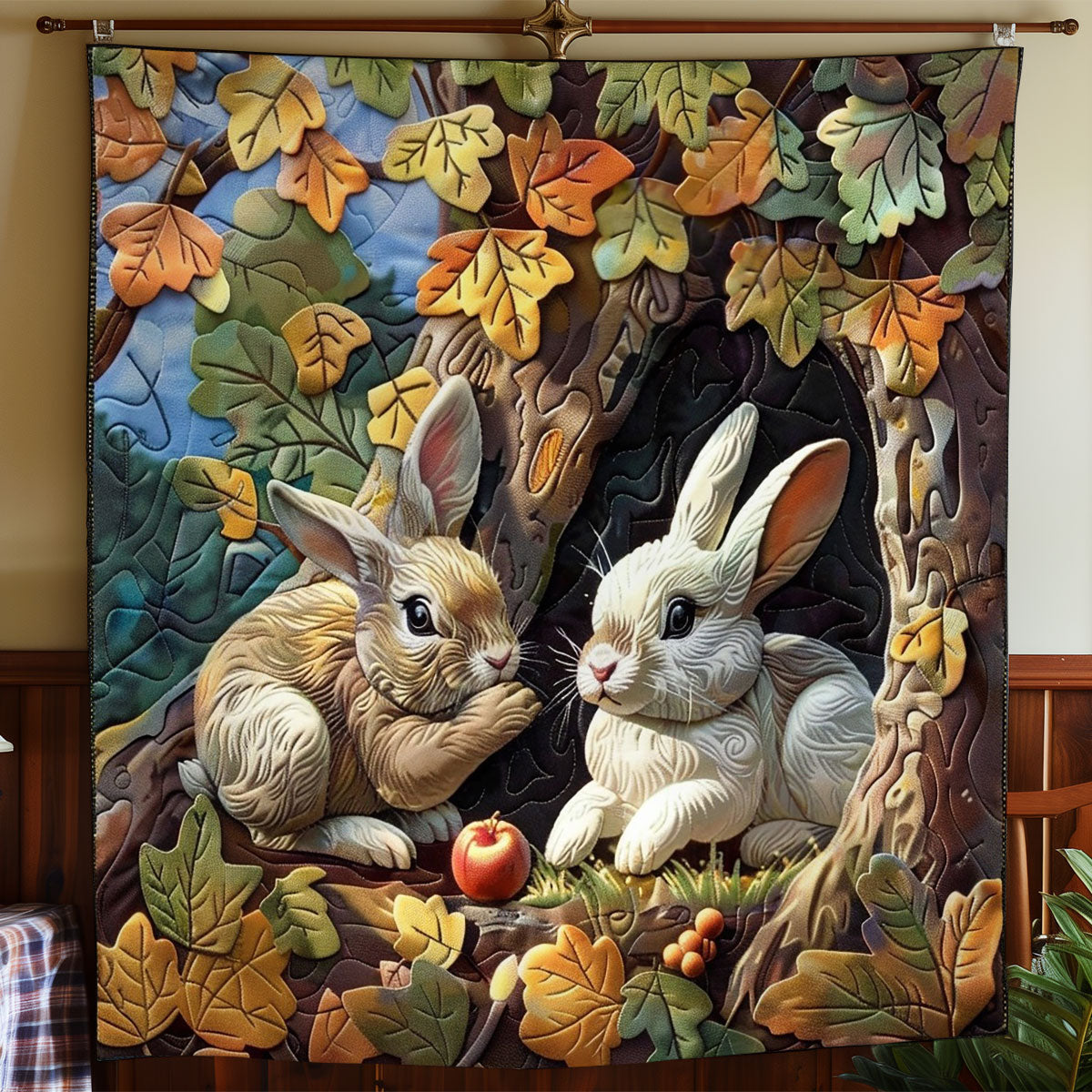 Rabbits Under The Tree WO2308015CL Quilt