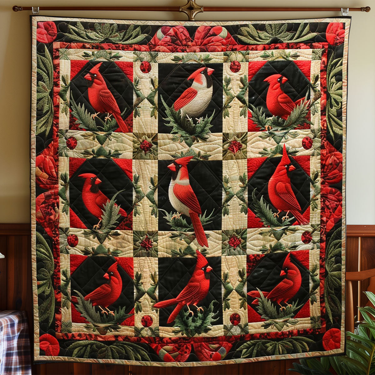 Red Cardinal WO2808003CL Quilt