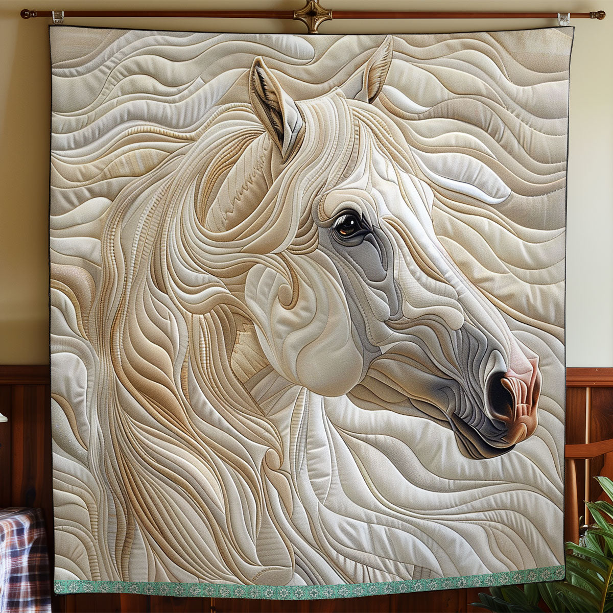 Running White Horse XR2906003CL Quilt