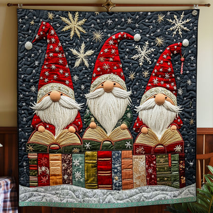 Snowflakes And Gnomes XR1009022CL Quilt