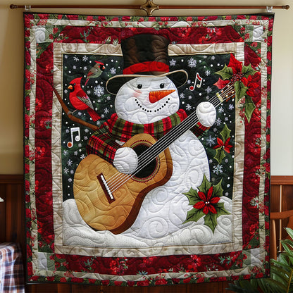 Snowman Playing Guitar WO2608017CL Quilt