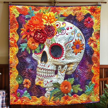 Sugar Skull Marigold WP1008024CL Quilt