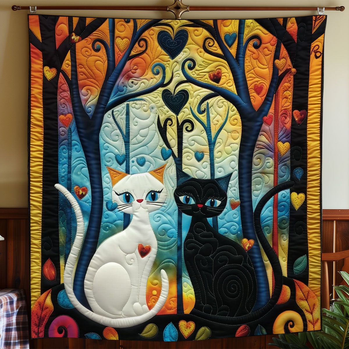 Tales Of Black And White Cats WO2008027CL Quilt