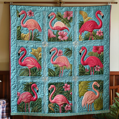 Tropical Flamingos XR1409002CL Quilt