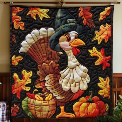 Turkey And Pumpkins WO2908025CL Quilt