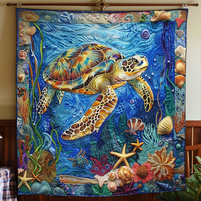 Turtle And Seashells WO2308036CL Quilt