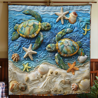 Turtle And Seashells WO2308041CL Quilt