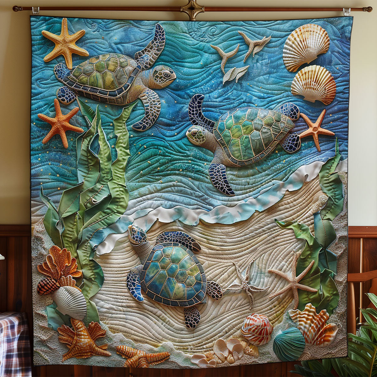 Turtles Sea WO2308045CL Quilt