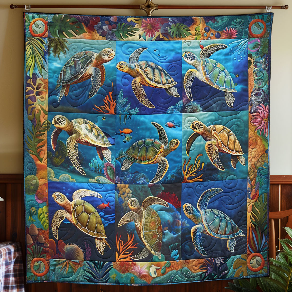 Turtles Sea WO2708028CL Quilt