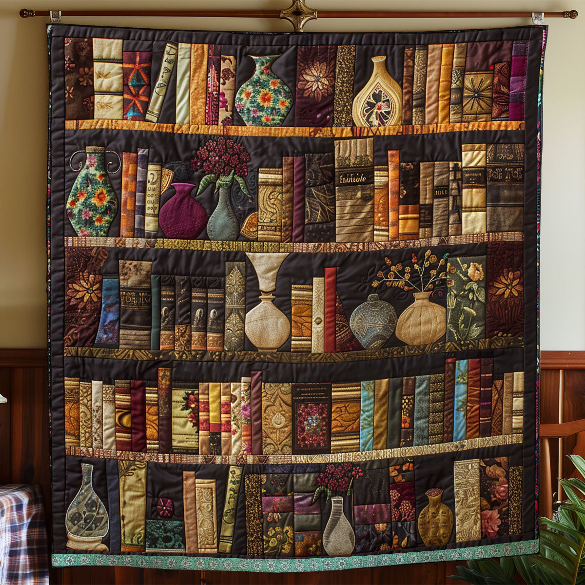 Vintage Bookself XR2808017CL Quilt