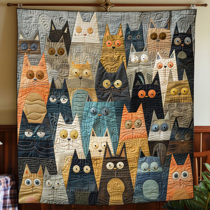 Whimsical Cats WO2408025CL Quilt