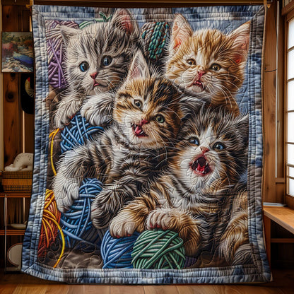 Baby Cats And Yarn WM1008012CL Quilt