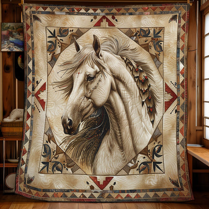 Beige Horse WM1408040CL Quilt