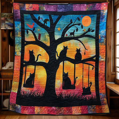 Black Cats And Swing WO2308032CL Quilt