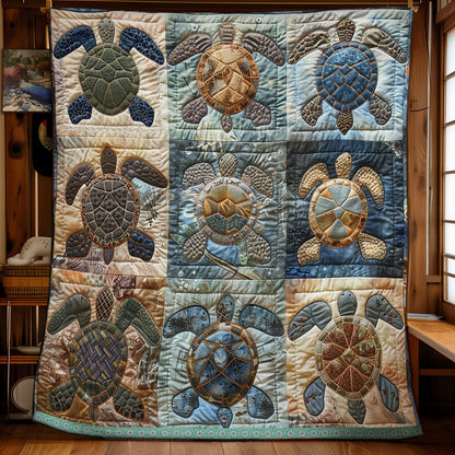 Blue Wave Sea Turtles XR1409007CL Quilt